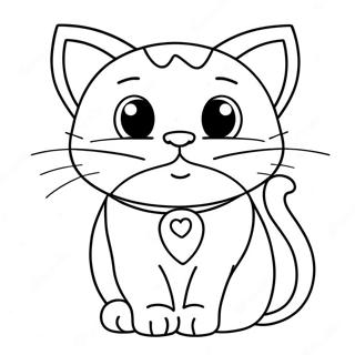 Cartoon Cat Coloring Page 2918-2362