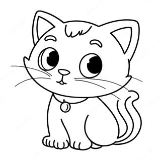 Cartoon Cat Coloring Page 2918-2363