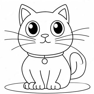 Cartoon Cat Coloring Page 2918-2364