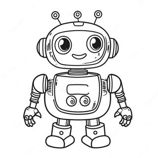 Cute Ai Robot Coloring Page 29197-26375