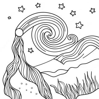 Starry Night Sky Coloring Page 29217-26389