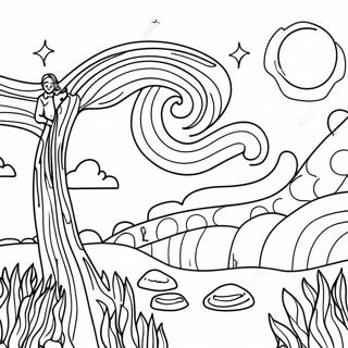 Starry Night Sky Coloring Page 29217-26391