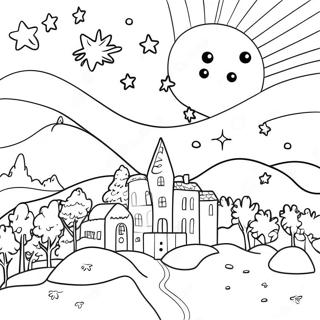 Starry Night Sky Coloring Page 29217-26392