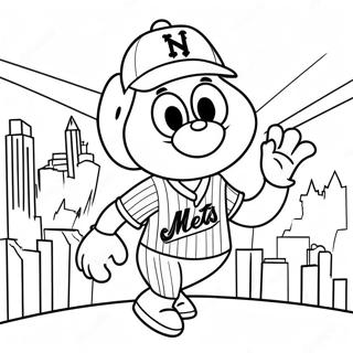 New York Mets Mascot Coloring Page 29247-26413