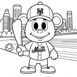 New York Mets Mascot Coloring Page 29247-26415