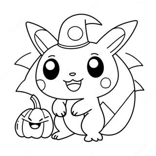 Cute Halloween Pokemon Coloring Page 29266-26427