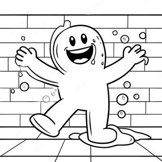 Kool Aid Man Splashing Through Wall Coloring Page 29277-26440