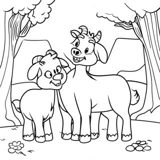 3 Billy Goats Gruff Story Coloring Page 29286-26442