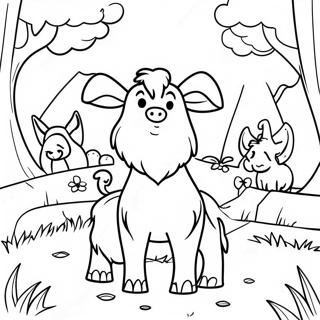 3 Billy Goats Gruff Story Coloring Page 29286-26444