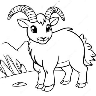 Playful Billy Goat Coloring Page 29287-26445