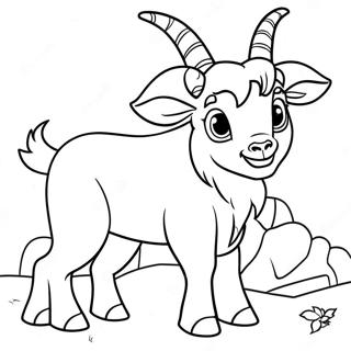 Playful Billy Goat Coloring Page 29287-26446