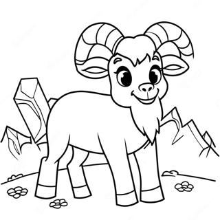 Playful Billy Goat Coloring Page 29287-26448