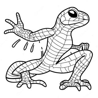 Spiderman Lizard Coloring Page 29296-26451