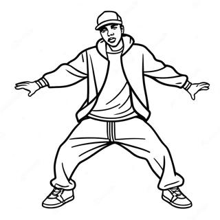 Cool Hip Hop Dancer Coloring Page 2929-2375