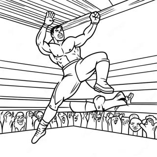 Wwe Wrestler Jumping On Opponent Coloring Page 29307-26462