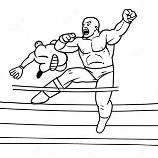 Wwe Wrestler Jumping On Opponent Coloring Page 29307-26463