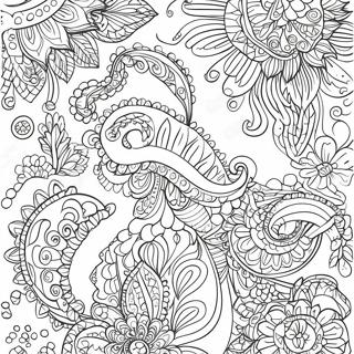 Paisley Pattern Coloring Page 29327-26467