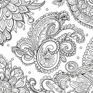 Paisley Pattern Coloring Page 29327-26468