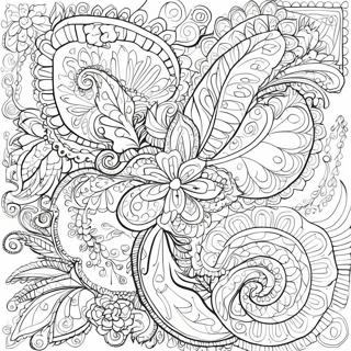 Intricate Paisley Design Coloring Page 29328-26470