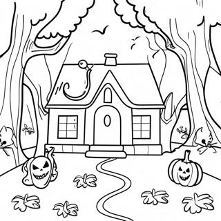 Spooky Mystery Scene Coloring Page 29338-26477