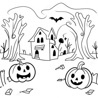 Spooky Mystery Scene Coloring Page 29338-26478