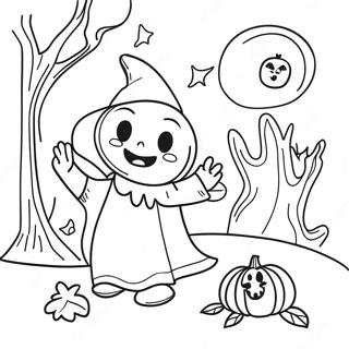 Spooky Mystery Scene Coloring Page 29338-26479