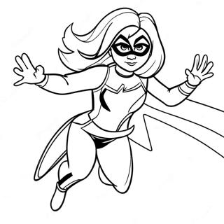 Ms Marvel In Action Coloring Page 29378-26509