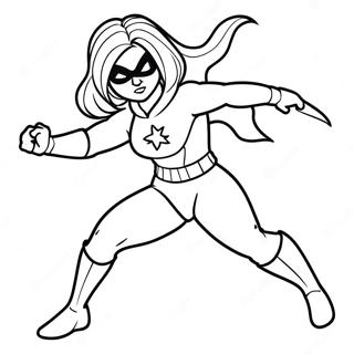 Ms Marvel In Action Coloring Page 29378-26510