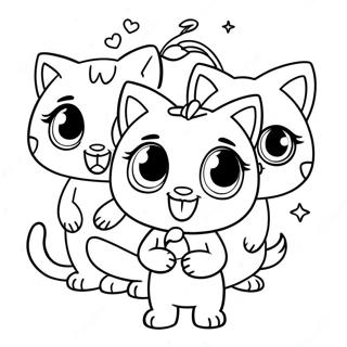 Cute Talking Angela With Friends Coloring Page 29388-26517