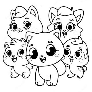 Cute Talking Angela With Friends Coloring Page 29388-26519