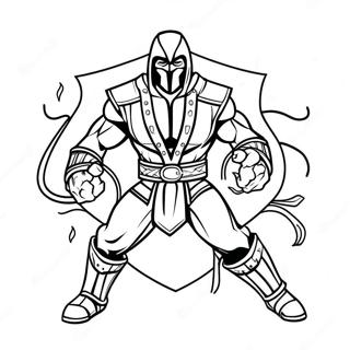 Sub Zero Mortal Kombat Coloring Page 29397-26523