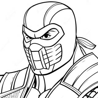 Sub Zero Mortal Kombat Coloring Page 29397-26524