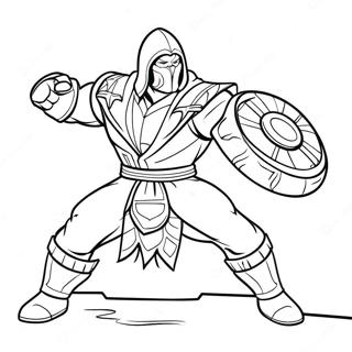 Sub Zero In Epic Battle Coloring Page 29398-26525