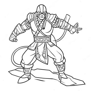 Sub Zero In Epic Battle Coloring Page 29398-26526