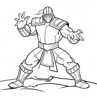 Sub Zero In Epic Battle Coloring Page 29398-26528