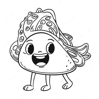 Funny Taco With Eyes Coloring Page 2939-2381