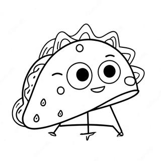 Funny Taco With Eyes Coloring Page 2939-2383