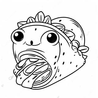 Funny Taco With Eyes Coloring Page 2939-2384