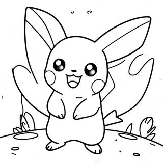 Charming Pikachu Pokemon Go Coloring Page 29408-26535