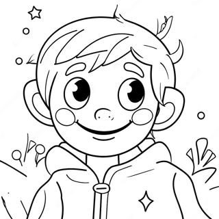 Playful Jack Frost With Snowflakes Coloring Page 29418-26542