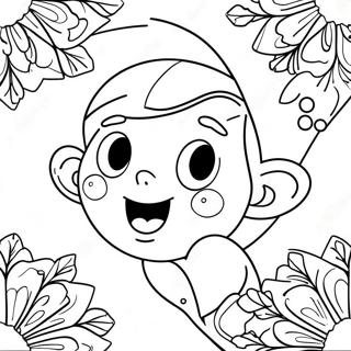 Playful Jack Frost With Snowflakes Coloring Page 29418-26544