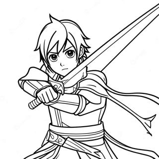 Kirito In Epic Battle Coloring Page 29428-26550