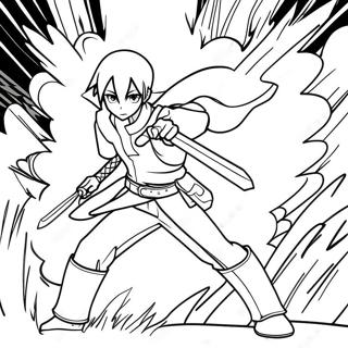 Kirito In Epic Battle Coloring Page 29428-26551