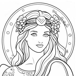 Virgo Zodiac Sign Coloring Page 29477-26586