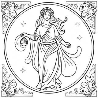 Virgo Zodiac Sign Coloring Page 29477-26587