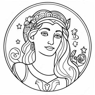 Virgo Zodiac Sign Coloring Page 29477-26588