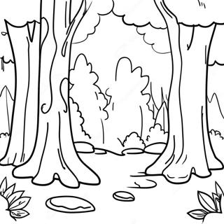 Forest Landscape Coloring Page 29497-26603