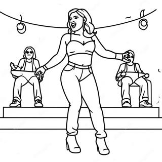 Karol G Performing On Stage Coloring Page 2949-2391