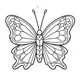 Colorful Silkwing Butterfly Coloring Page 29508-26613