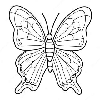 Colorful Silkwing Butterfly Coloring Page 29508-26615